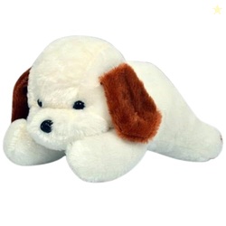 MGP CREATION Cute Puppy Dog Stuffed Animal, White and Brown, Gift for