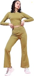Women's Long Sleeves Round Neck Solid Co-Ords| Stylish Co-Ords | Casua