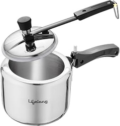 Lifelong 2L Stainless Steel Pressure Cooker | Inner Lid Design with Si