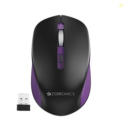 ZEBRONICS Jaguar, 2.4GHz, Wireless Mouse, 1600 DPI, Silent Operation,