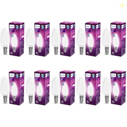 4-Watt 400-lumen Frosted Candle E14 Base (Cool White, Pack of 10) - De