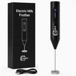 Credex Electric Milk Frother for Coffee | USB Rechargeable | 3-Speed H