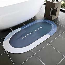 Aadya Alley Rubber Soft Sillicon Super Absorbent Door Mats (40X60) Bat