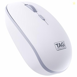 TAG WM500 White/Grey Wireless Mouse, 2.4GHz USB Receiver, Dedicated DP
