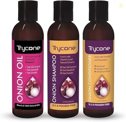 Trycone Onion Oil, Shampoo & Conditioner Combo Pack | Nourishing Care