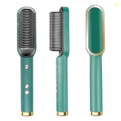 unenow 3-in-1 Ceramic Hair Straightening Brush for Women | Ionic Anti-
