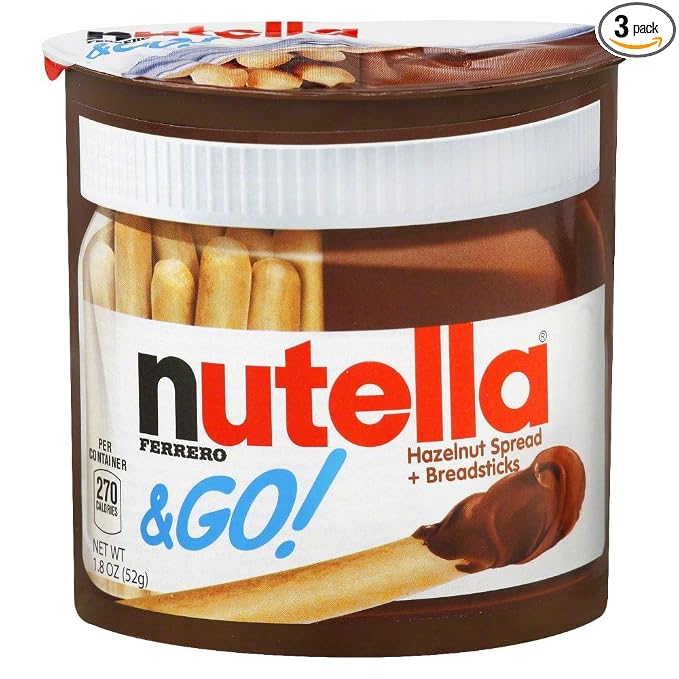 Ferrero Nutella & Go Hazelnut Spread & Malted Bread sticks, 52g (Pack