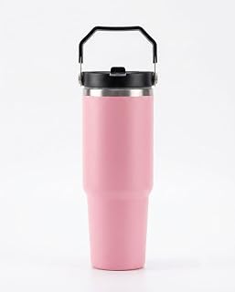 Stainless Steel Vacuum Insulated Tumbler with Handle & Straw | Leakpro
