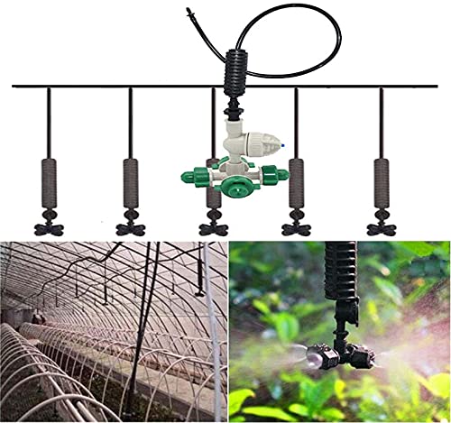 DIY Crafts 4 Head Fogger Cross Misting Sprinkler Greenhouse Automatic