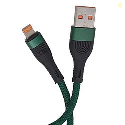 SYGA USB Cable for Apple iPhones, 6A, Green - 2 Meters