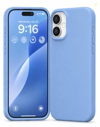 Silicone Case for iPhone 17, Soft-Touch Shockproof Phone Cover (Blue)