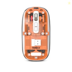 FRONTECH 2.4G & Bluetooth Wireless Mouse | 3200 DPI | 5 Buttons | Tran