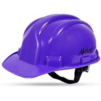 Aktion AK H02_WHT Safety Helmets Rachet Type, Color: Blue, Pack of 25,