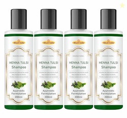 Khadi Natural Heena Tulsi Herbal Shampoo  Strengthens Hair, Controls D