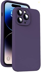 Amazon Basics Basic Case for iPhone 14 pro (Silicone_Deep Purple)