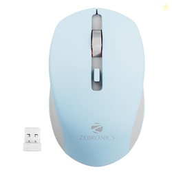 ZEBRONICS Zeb-Jaguar Wireless Mouse, 2.4GHz with USB Nano Receiver, Hi
