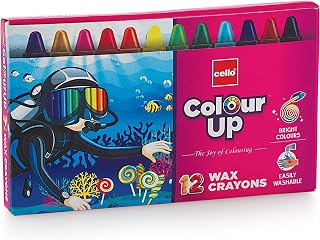 Cello Colourup Wax Crayons -  12 Shades|Green