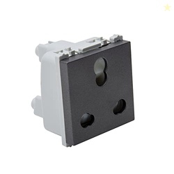 Wipro Northwest Nowa 6/16A 3 Pin - Power Socket, Matt Black (pack of 5