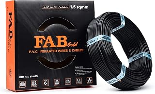 1.5 sqmm Single Core Copper Electrical Wire, 90 Meter (Black) | Heat R