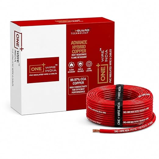 ONE+ WIRE INDIA Lite 90m Single Core CCA Copper Wire | 1100V FR PVC In