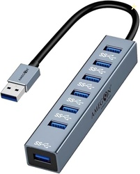 AMUH07A USB-A to 8 in 1 Multifunction Hub USB 3.0, USB3.0 X 7: 5Gbps;