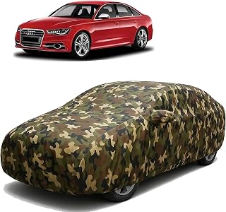 Sulfar 100% Waterproof Car Body Cover Compatible with Mirror for Audi