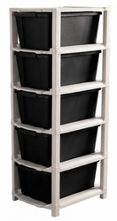MAXTID 5 Layer Blue Modular Drawer Set for Daily Household Item O...mo