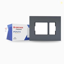 Anchor by Panasonic Penta 6 Module Black Regular Cover Plate for Switc