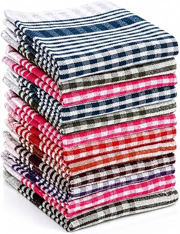 Premium Home Pack of 12 Cotton Kitchen Cloth/Napkins | Fridge, Table,