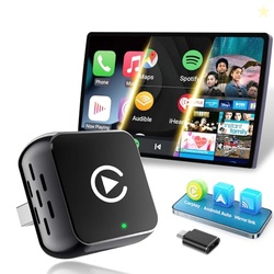 CEROAN 4-in-1 Wireless Carplay & Mirror Link Adapter, Ultra Android Au