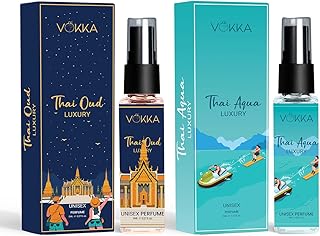 Pocket Perfume Thai Oud & Thai Aqua 16 ml (Pack of 2 x 8ml) | Unisex L