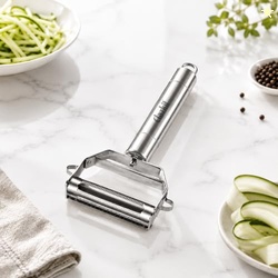 Clazkit 2 in 1 Stainless Steel Julienne Peeler for Vegetables & Fruits