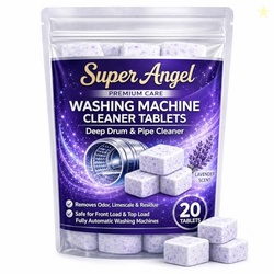 Super Angel Lavender-scented 20 Pcs Washing Machine Deep Cleaner Desca