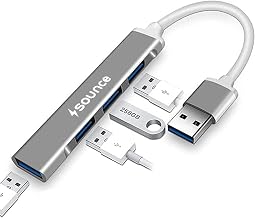 Sounce 4-Port USB 3.0 Hub for PC  High-Speed Aluminum USB Hub Compatib