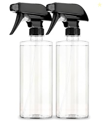LUMONY Pack of 2 - Spray Bottle 500 ML Transparent Clear Empty Water S