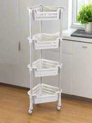 Nayasa Corner Trolley 4 Layers | Kitchen Organizer | Vegetable Stand f