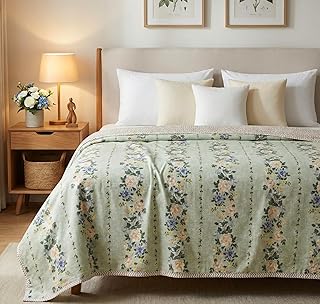 BSB HOME 100% Cotton Reversible Dohar Double Bed Size | AC Blanket Lig