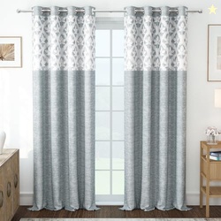 MollisHomes Door Curtains 8 Feet Pack of 1, Floral, Grey | Floral prin