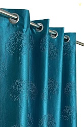 Galaxy Home Decor Embossed Tree Punching Fabric Curtains for Window 6