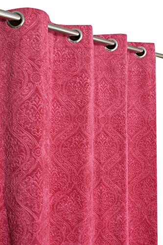 Kiara Creations Velvet Emboss Damas Room Darkening Grommet Curtains fo