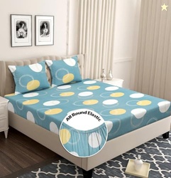 BSB HOME Premium 100% Microfiber Striped Elastic Fitted Bedsheets with