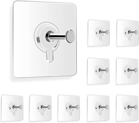 VARENYYA Photo Frame Hooks for Wall Without Drilling, 10 Pack Self Adh