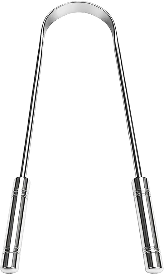 100% Stainless Steel Tongue Cleaner | Ergonomic Handle Tongue Scraper
