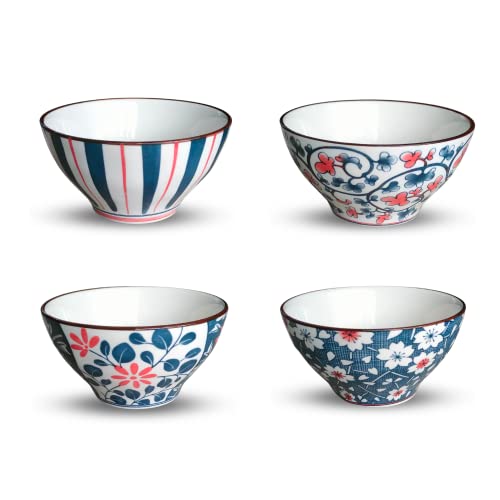 KitchEase Ramen 300ml Porcelain Bowl Set | Microwave & Dishwasher Safe