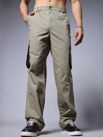 PRONK Olive Cargos Joggers