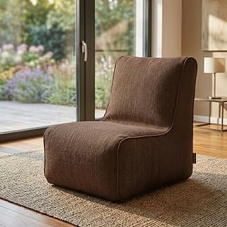 BeanHouse Bean Bag Chair Cover | Size: 0XL | Color: Brown | Without Be