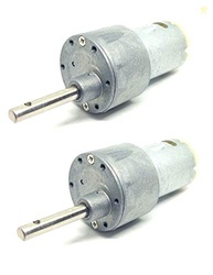 Invento 2pcs 12v 10 Kg-cm 200 RPM DC Side Shaft High Torque Geared Mot
