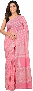 Handmade Mulmul Cotton Printed Saree For Women Handloom Saree (Baby Pi