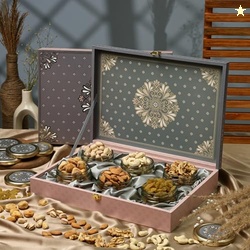 Riwaz Luxury Twin Shade Dry Fruit Gift Box for Diwali, Family, Friends