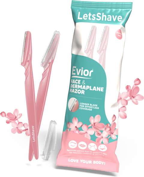 LetsShave Evior Reusable Face Razor, Women (Pack of 2)
